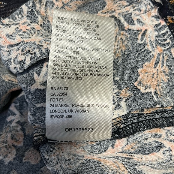 Free People Lucie 0 black floral Mini dress - Picture 8 of 8